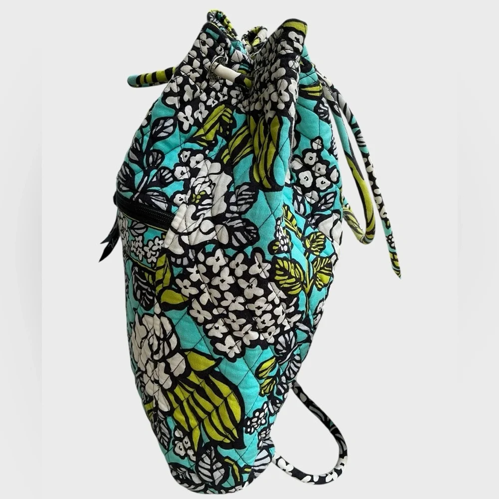 Vera Bradley Island Blooms Ditty Bag Backpack Quilted Drawstring Floral